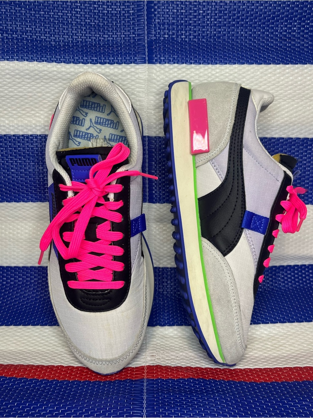 Puma Future Rider Play On Two Tone Retro 90’s Style Fashion Sneakers Size 7.5 - Picture 11 of 16